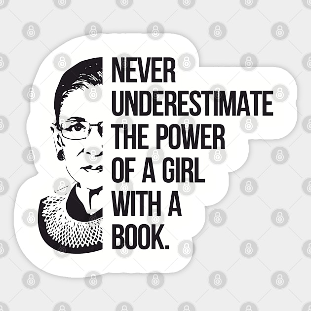 Ruth Bader Ginsburg Sticker by Library Of Chapters